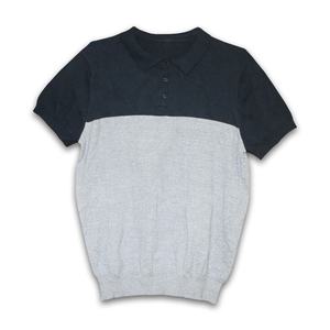 Jersey informal de punto para hombre, camisetas de manga corta con cuello de botón y Polo, suéteres con logotipo estampado, patrones sólidos lisos, suministro OEM - Product Image 1