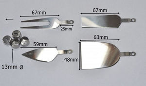 Ensembles de couteaux à fromage en acier inoxydable, outils de service, collection de cuisine, ensembles de couteaux à fromage haut de gamme avec manche en bois, boîte cadeau - Product Image 3