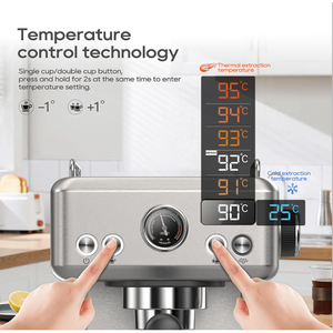 Machine à expresso semi-automatique 1350W avec réglage de température, filtre mobile, extraction à froid/chaud 20 bars, Mocha Nestle - pour baristas - Product Image 3