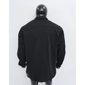Chemises habillées formelles pour hommes 2026 – Chemise décontractée noire à col montant et manches longues - Product Image 2