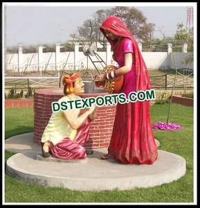 Decoración Vibrante para Fotomatón de Bodas Punjabi, Estatuas de Bienvenida para Entrada de Boda Punjabi, Estatuas de Jatt Punjabi de Tamaño Real para Bodas - Product Image 3