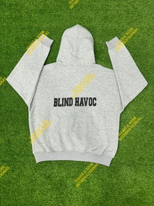 Sudadera con Capucha para Hombre Blind Havoc, Corte Regular, Felpa de Algodón, Estilo Casual para Otoño, Diseño con Letras Estampadas en la Espalda, 350g, Lavada - Product Image 4