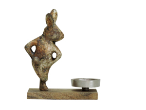 Artesign Impex <b>Red</b> Polka Dot Reindeer Handmade Digital Printing <b>Candle</b> Holder Aluminium Base Festive Iron Christmas Decor Unique - Product Image 1