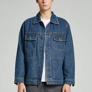 Wholesale Mens Denim Jacket Street Style Slim Fit Durable Cotton Coat For Spring Autumn Fashionable Streetwear Menswear - Product Image 4