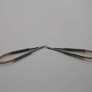 Ciseaux dentaires courbés réutilisables Castroviejo de haute qualité en argent, instruments chirurgicaux manuels en acier inoxydable de qualité A+ - Product Image 6