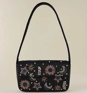 Bolso de hombro moderno con cuentas y bordado de rayas rojas para fiestas, festivales y regalos, bolso cruzado hecho a mano, bolso de mano de moda. - Product Image 3
