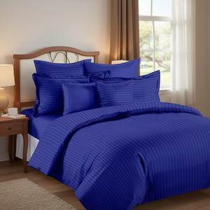 American Style Stripe 300 TC Bed <b>Sheet</b> Set Single 60x90 Inch Cotton Hotel Bedding <b>Fitted</b> Flat <b>Sheets</b> Solid <b>Pattern</b> Twin Size - Product Image 3