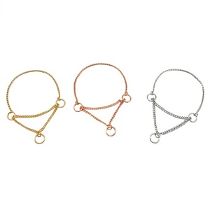 Fabricante de Taiwán Martingale media serpiente latón ajustable Show cadena mascota perro venta al por mayor Collar - Product Image 1
