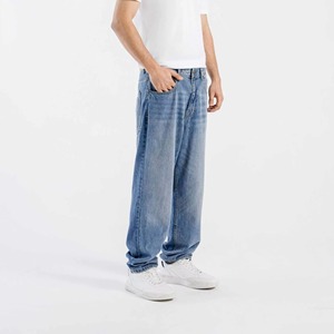 กางเกงยีนส์ผู้ชายทรงตรง สีน้ำเงิน ผ้ายืด สโตนวอช สไตล์ลำลอง ทันสมัย ใส่สบาย เหมาะสำหรับใส่ทุกวัน - Product Image 2