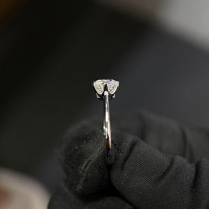 Bague solitaire en diamant rond cultivé en laboratoire certifié IGI, 1,50 ct, couleur D, clarté VS1, or 14 carats, bijoux de fiançailles et de mariage - Product Image 3