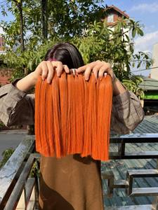 2024 Orange Bonestraight 10 "têtes d'entraînement de cheveux humains vietnamiens bruts pour les femmes noires modèle féminin 1 - Product Image 2