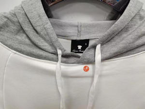 เสื้อฮู้ดขนแกะคอตตอนคอมบ์ของผู้ชายทันสมัยเสื้อกันหนาวปักแท็กส่วนตัว - Product Image 4