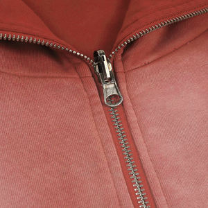 Sweat-shirt à capuche zippé surdimensionné pour homme, 100% coton French Terry, décontracté, pour l'automne, manches classiques, couleur unie, coupe ajustée - Product Image 4