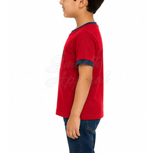 เสื้อยืดเด็กผ้าฝ้าย 100% ซักแล้ว ใส่สบาย ดีไซน์ทันสมัย แขนสั้น เหมาะสำหรับใส่ไปโรงเรียนและใส่ในชีวิตประจำวัน คุณภาพพรีเมียม - Product Image 5