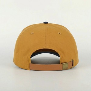 Meyba 6-Panel Trucker Cap Adjustable Unisex Casual Hat Embroidered Logo Front Panel Canvas Material Yellow Navy Blue - Product Image 5