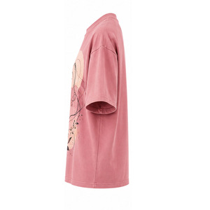 Camiseta con estampado gráfico para mujer, camisa informal de algodón ligero con cuello redondo y manga corta para verano, ropa de calle, moda diaria - Product Image 3