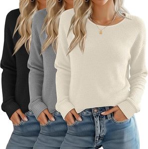 <b>White</b> Ribbed Jacquard Sweatshirt Clothing <b>Thermal</b> Breathable Streetwear Styles <b>Thermal</b> Knit <b>Long</b> <b>Sleeve</b> <b>Thermal</b> Sweatshirts - Product Image 1