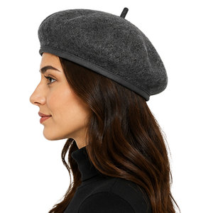 Unisex Wool <b>Beret</b> Hat Premium Soft Felt Winter Fashion Headwear Classic Round Design Comfortable Daily Outdoor Styling - Product Image 4