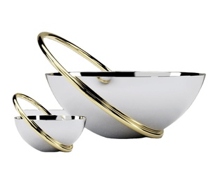 Cuencos para servir de Metal chapado en oro de último diseño, utensilios de cocina y decoración del hogar, ensaladera para ocasiones de fiesta, utensilios de cocina - Product Image 4