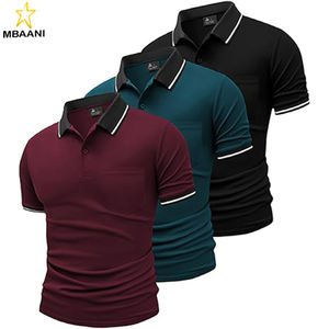 Chemises de golf pour hommes à manches courtes, t-shirts imprimés à séchage rapide, polos respirants et extensibles - Product Image 1