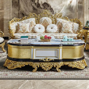 ชุดโซฟาห้องนั่งเล่นทรงสี่เหลี่ยมสไตล์ฝรั่งเศส ทำจากไม้มะฮอกกานีเนื้อแข็งสุดหรู แกะสลักด้วยมือ หุ้มเบาะอย่างดี ผลิตในอินโดนีเซีย - Product Image 3