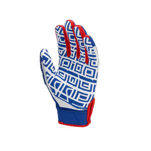 Outdoor Sports Gloves Blue Red White Embossed Pattern Non-Slip Design for Football Use - Product Image 6