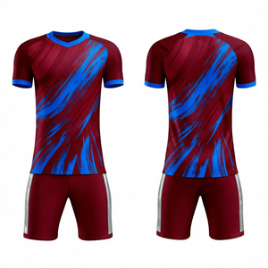 ชุดฝึกซ้อมฟุตบอล ชุดยูนิฟอร์มฟุตบอลมืออาชีพ เสื้อ กางเกงขาสั้น ดีไซน์ใหม่ คุณภาพสูง ขนาดและโลโก้สั่งทำได้ - Product Image 3