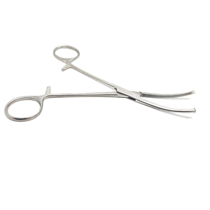 Pinza hemostática Ochsner-Kocher premium curva de acero inoxidable de grado quirúrgico 1x2 dientes para tejido denso - Product Image 1