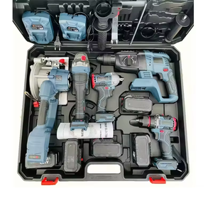 High Quality 21v Brushless Rechargeable Lithium Battery Electric Drill Wrench Drilling Cutting Machine Cordless Power Tool Set