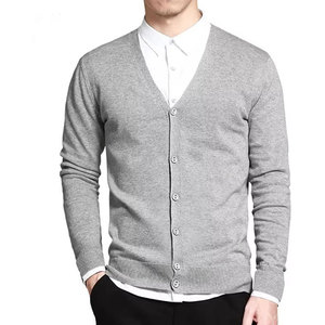 Fabricant de vêtements Hosten Greek Enterprises, cardigans en coton de haute qualité, sur mesure, pour hommes, anti-rides, col en V - Product Image 4
