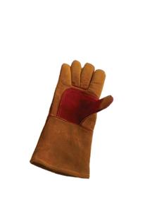 High Quality High Heat Resistance Anti-Cut Breathable Fleece Lined Golden Cowhide Leather PPE Welder <b>Gloves</b> TIG/MIG/Stick - Product Image 4