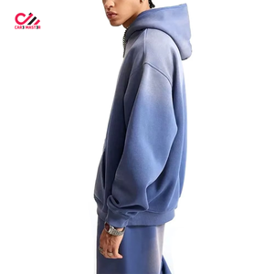 Ensemble de survêtement délavé pour homme, manches longues, couleur unie, coupe décontractée, sweat-shirt et pantalon en coton avec cordon de serrage et poches - Product Image 3