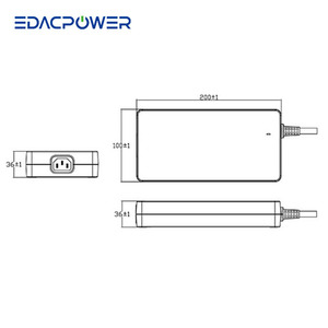 48V 56V 360W 7.5A Max. IEC60601 & 2xMOPP EM1420XG Medical AC/<b>DC</b> Desktop Adaptor for Medical Use - Product Image 2
