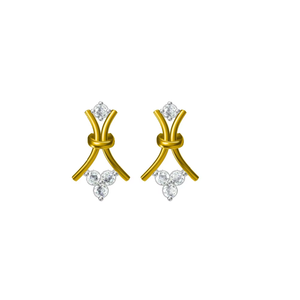 Luxury Real Diamond <b>Screw</b> Back Stud Earrings | 14K Yellow Gold Fine Jewelry | <b>Secure</b> Daily Wear Earrings for Women Elegant Gift - Product Image 2