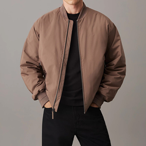 Private Label <b>Winter</b> Men's Slim Fit Bomber <b>Jacket</b> with Stand Collar Custom Logo & Design Lightweight <b>Waterproof</b> & Quick Dry - Product Image 5