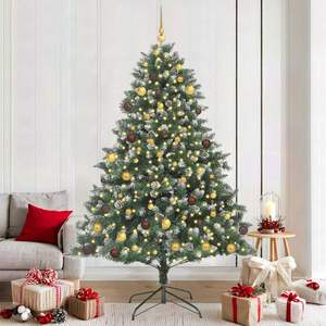 Albero di Natale artificiale verde da 82,68 pollici con 300 LED - Product Image 1