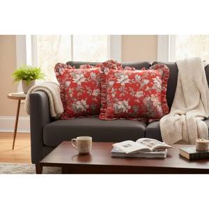<b>Red</b> Satin Luxury Handcrafted Removable Square Cushion Cover for Home & Hotel Decor Bulk Supplier Low MOQ Worldwide Exporter - Product Image 1