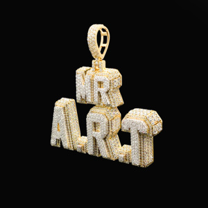 Pendentif Couronne de Luxe Personnalisé en Diamant Givré - Le Légendaire Pendentif Glacé pour Homme Plaqué Or, Idéal pour Fêtes Hip Hop/Cadeau - Product Image 4