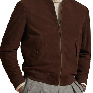Premium <b>Suede</b> Vintage Flight <b>Jacket</b> Men Luxury Aviator Bomber OEM Custom Heritage Minimal Winter Outerwear Fashion <b>Jacket</b> KCW - Product Image 5