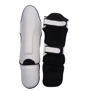 Muay Thai Kickboxing <b>Training</b> Shin Guards Leather Material Customizable Brand Comfortable Durable Protective Instep Shin - Product Image 2