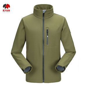 แจ็คเก็ตซอฟต์เชลล์ดีไซน์พิเศษสำหรับผู้ชายจาก Ryan Pro Gear เนื้อผ้านุ่มสบาย ปิดด้วยซิป พร้อมโลโก้แบบกำหนดเอง คอตั้ง - Product Image 2