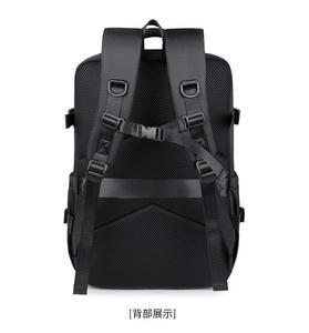 Valise de voyage extensible approuvée par les compagnies aériennes, en nylon noir mat de qualité supérieure, avec fermeture éclair, pour ordinateur portable de 17 pouces, unisexe - Product Image 3