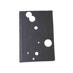 Carnets à couverture rigide imprimés de points blancs et noirs modernes, papier en coton avec une couverture noire, carnet élégant et stylé - Product Image 1