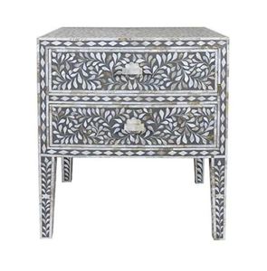 luxury handcrafted home decor Item mother of pearl MOP inlay <b>bedside</b> <b>table</b> for home furniture and decor Vietnam - Product Image 4