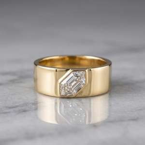 Anillo de Diamante Solitario Corte Marquesa Holandés de 0.51 Quilates, Cultivado en Laboratorio, con Oro Sólido de 14K, Anillo de Compromiso y Boda de Lujo para Hombre - Product Image 1