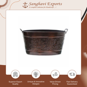 Maceta Ovalada Galvanizada de Primera Calidad, Altamente Duradera, Estilo Moderno, para Jardín y Producción de Viveros de Flores - Product Image 4