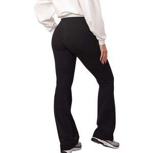 Leggings Deportivos de Algodón Negro para Mujer, Cintura Alta, Elásticos, Suaves al Tacto, para Yoga, Ropa Deportiva, Uso Diario - Product Image 6