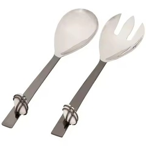 Elegante Juego de Servir Ensaladas de Acero Inoxidable para Presentaciones de Banquetes y Fiestas de Lujo - Product Image 1