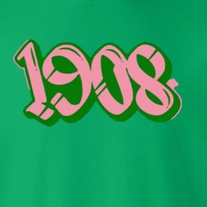 Green 1908 Graphic Crewneck Pullover Sweatshirt Long Sleeve Ribbed Cuffs Casual <b>Women</b> <b>Fleece</b> <b>Top</b> Fashion Streetwear Daily - Product Image 4