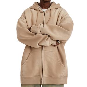 Sweat à capuche personnalisé épais 300-500 Gsm avec fermeture éclair complète et impression personnalisée vêtements d'hiver du fabricant pour l'automne - Product Image 1